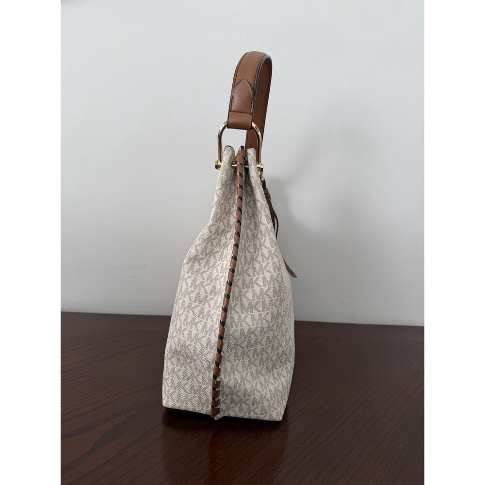 Michael Kors Shoulder Bag Joan Large Slouchy Vanilla Pebbled Leather AUTHENTIC - Picture 5 of 16